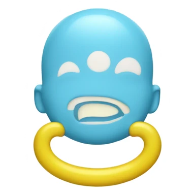 Pacifier Yellow and sky blue sticker