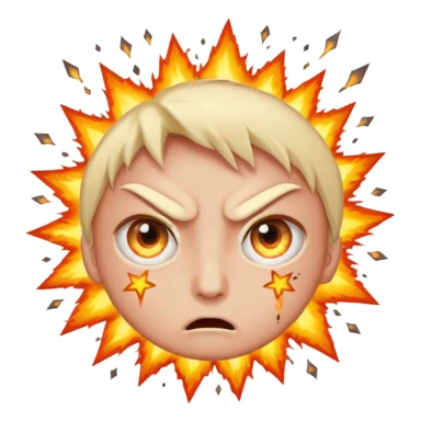 The star eyes emoji like this 🤩but way more aggressive with like explosions in the eyes sticker
