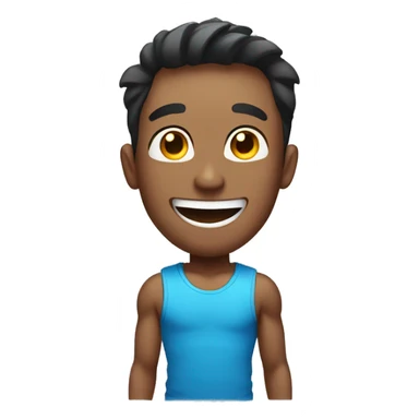 laughing gym boy sticker