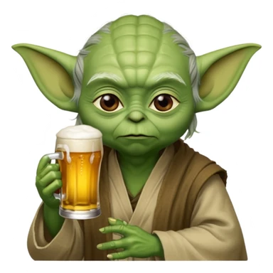 Yoda qui boit une bière sticker