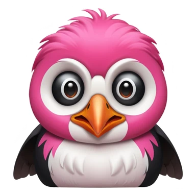 pink puffin angry steam sticker