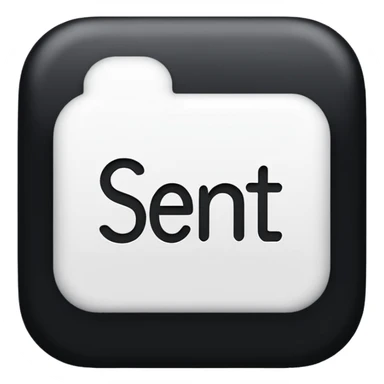 animated gif the word "Sent!" sticker