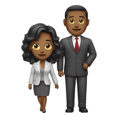 business trip couple sticker