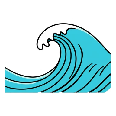 ocean wave sticker