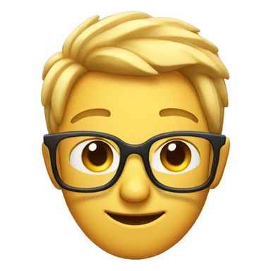 Wink emoji with glasses tipped down  sticker