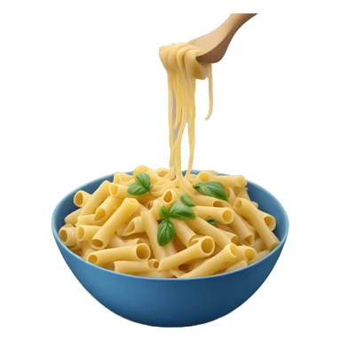 Pasta with blue bowl sticker