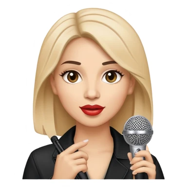 The singer „AYLIVA“ with a microphone in her hand sticker