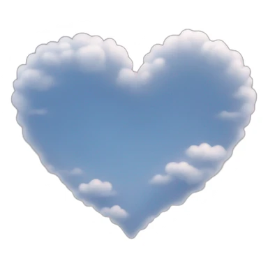 Coeur sur un nuage sticker