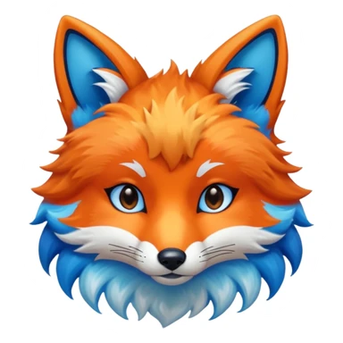 a galaxy print fox sticker