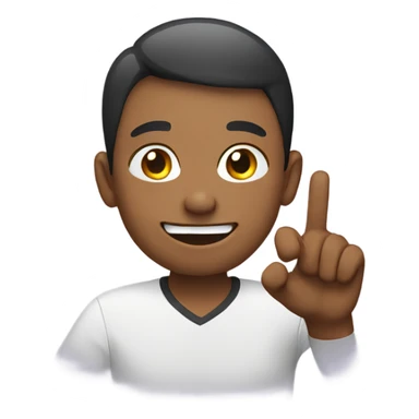 Smile emoji with sign language sticker