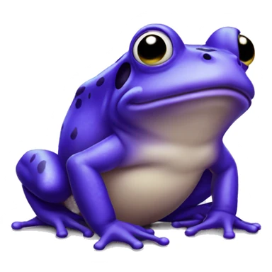 Purple frog sticker