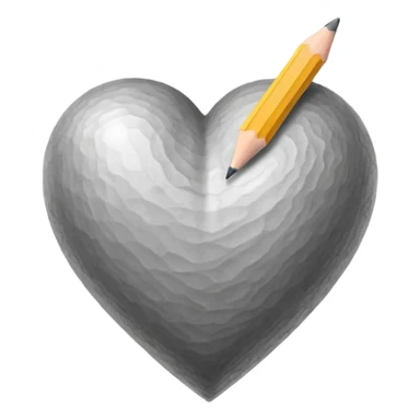pencil draw heart sticker