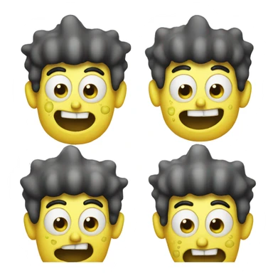 spongebob like an emoji, apple iOS style,  sticker