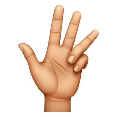 Raised little finger brown hand sticker