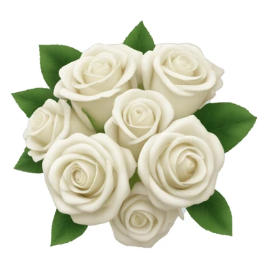 White rose bouquet  sticker