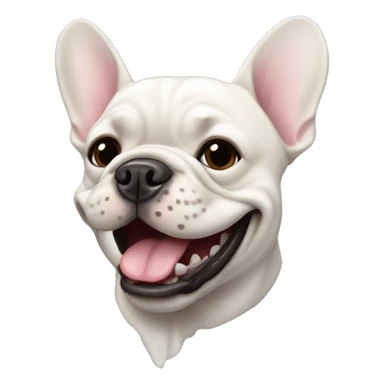 Dog french bulldog head happy sticker