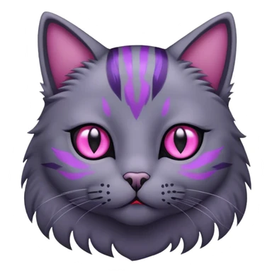 Kuromi grey and purple cat sticker