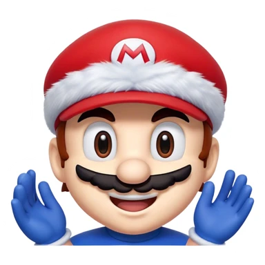 mariosonic face with cap sticker