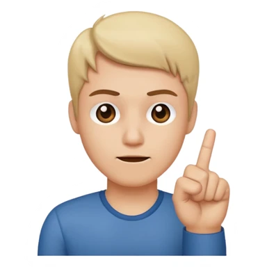 Me pulling middle finger sticker