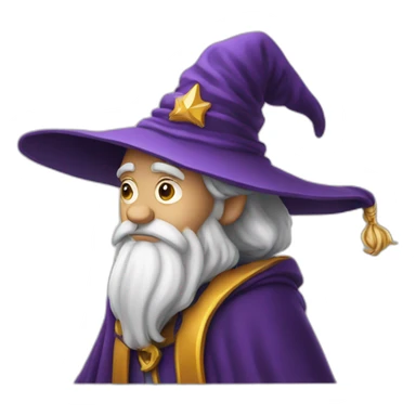 wizard deep in thought sticker