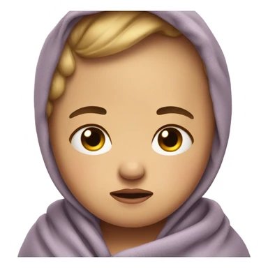 very sad newborn sticker