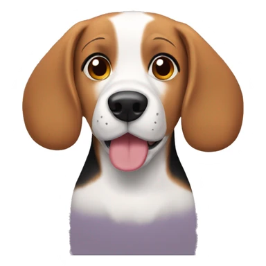 Beagle with a hairband with the name Chèrie sticker