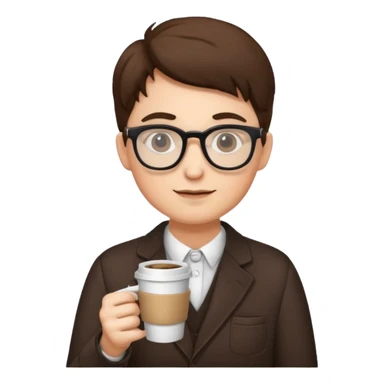 coffe and glassesü sticker