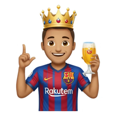 puedes hacer un emoji de la celebración de la corona de Lamine Yamal? sticker