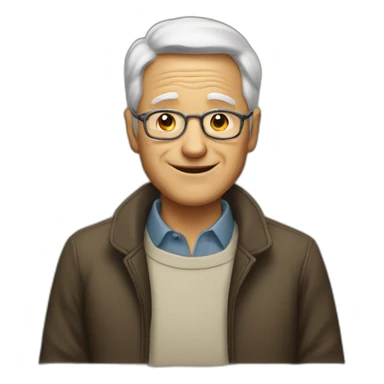 young and old man sticker