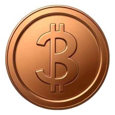 Coin bronze, Dollar sign. sticker