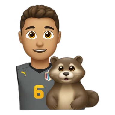Ronaldo et une loutre sticker
