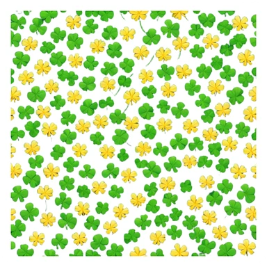 Golden clovers scenery  sticker