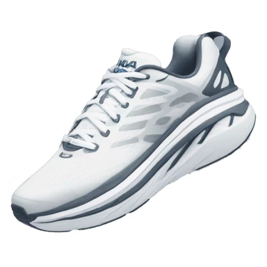 Hoka one one white pair of sneakers  sticker