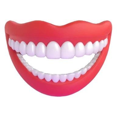 perfect smile with shiny white teeth sticker