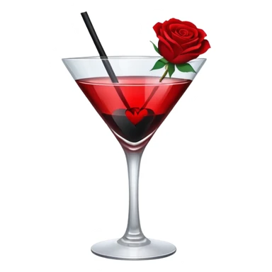 🍸+🍹+🖤+🌹 sticker