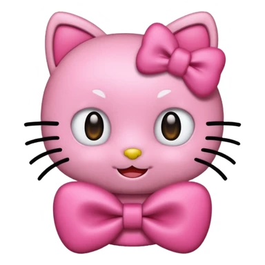 Un emoji de hellou kitty tierna sticker