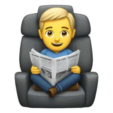 Car reading newpaper sticker