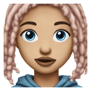 septum piercing blue hair liberal emoji sticker
