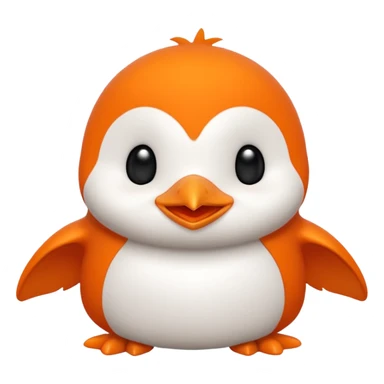 Text, in bright orange, that spell 'Bind is Life!!!' and also include a little white happy penguin sticker
