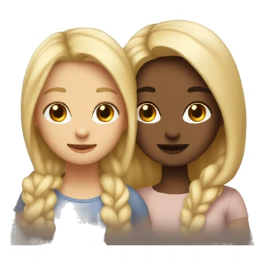 two best friend, one brinette, another one blonde sticker