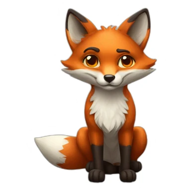 fox with a glass and dota on back front sticker