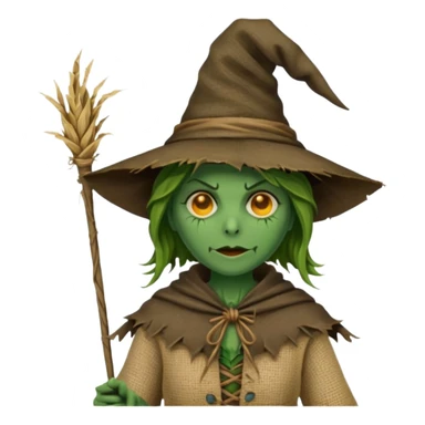 witch Scarecrow on stick sticker