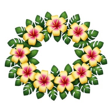 Hawaiian lei sticker