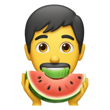 guy eating watermelon sticker