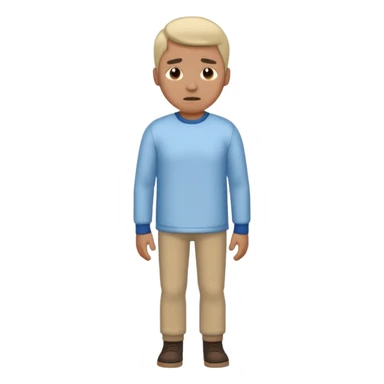 man with a full body and shirt in the cold sticker