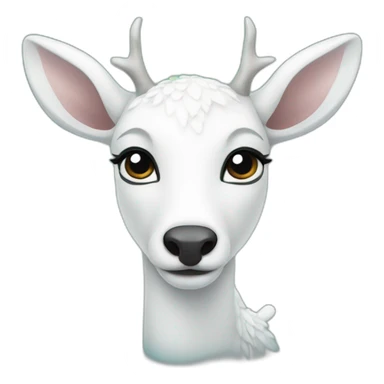 white deer in the sea sticker