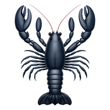 White and black lobster  sticker