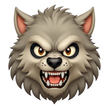 Werewolf laughing sticker