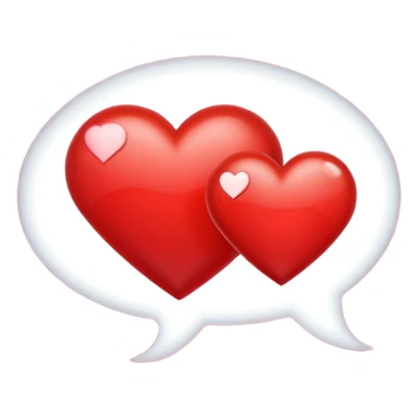 There's a red heart inside the thought speech bubble sticker