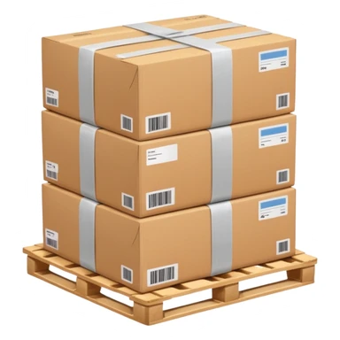 pallet with multiple packages on it sticker
